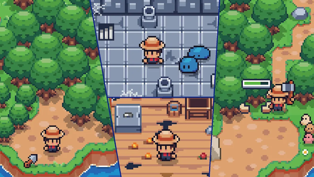 Скачать Tiny Island Survival [MOD: безлимитные ресурсы и здоровье] на телефон — скриншот 4