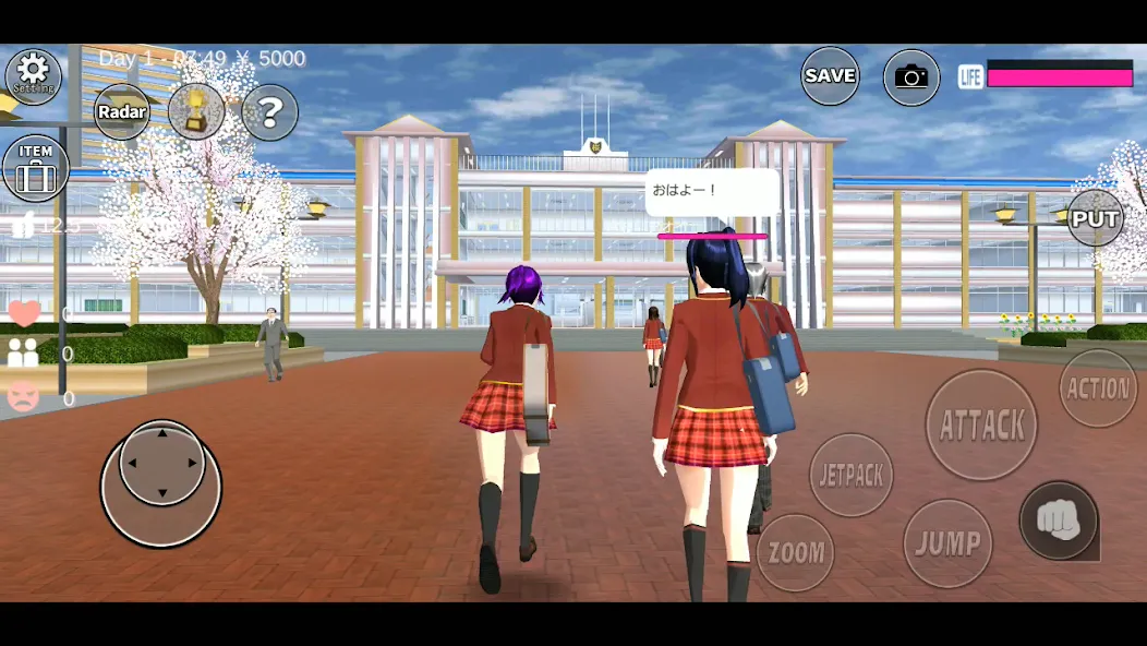 SAKURA School Simulator [MOD: безлимитные деньги и все предметы] последняя версия — скриншот 1
