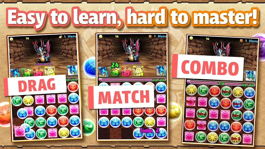 Скачать Puzzle & Dragons [MOD: безлимитные деньги и энергия] на телефон — скриншот 2