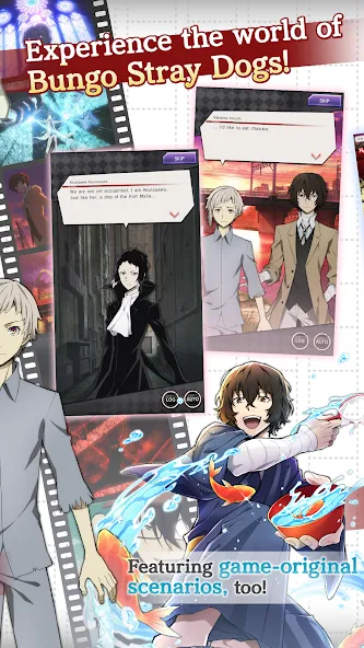 Скачать взлом Bungo Stray Dogs: TotL [MOD: безлимитные ресурсы и открытые персонажи] — скриншот 4