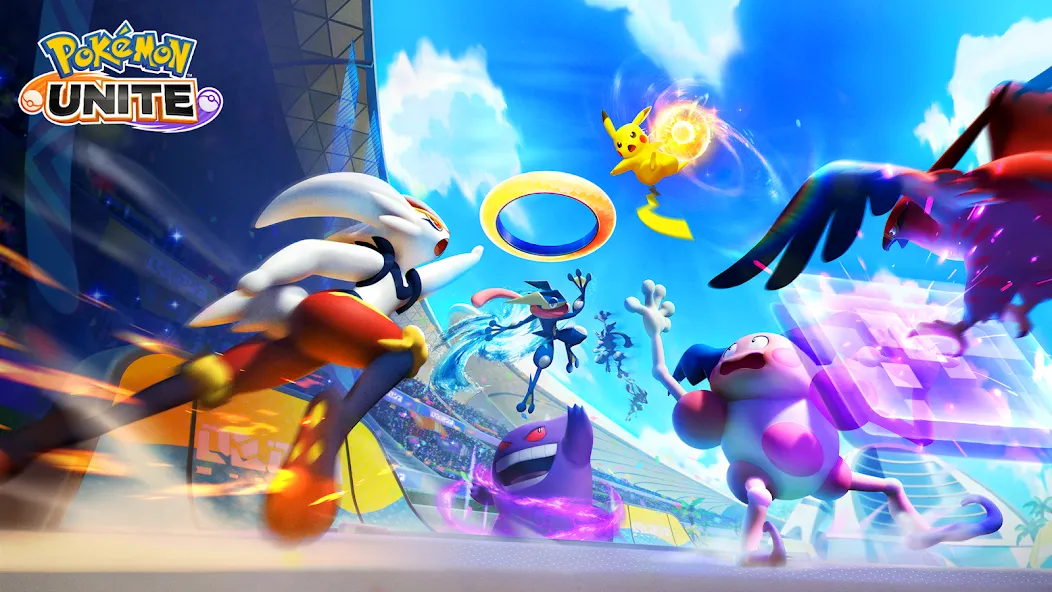 Скачать Pokémon UNITE [MOD: безлимитные ресурсы и открытые персонажи] — скриншот 1