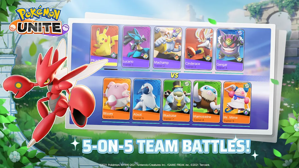 Скачать Pokémon UNITE [MOD: безлимитные ресурсы и открытые персонажи] — скриншот 3