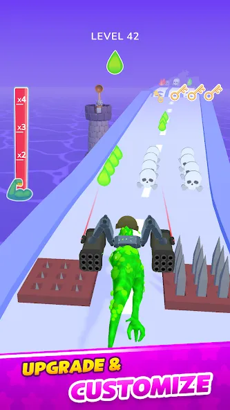 Скачать взлом Dino Evolution Run 3D [MOD: безлимитные деньги и усиленные динозавры] — скриншот 2