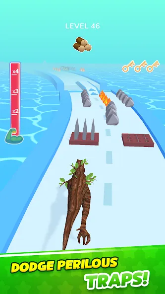 Скачать взлом Dino Evolution Run 3D [MOD: безлимитные деньги и усиленные динозавры] — скриншот 5