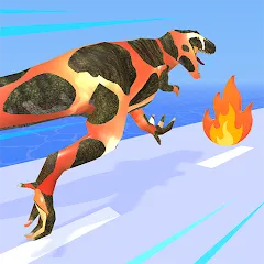 Скачать взлом Dino Evolution Run 3D [MOD: безлимитные деньги и усиленные динозавры]