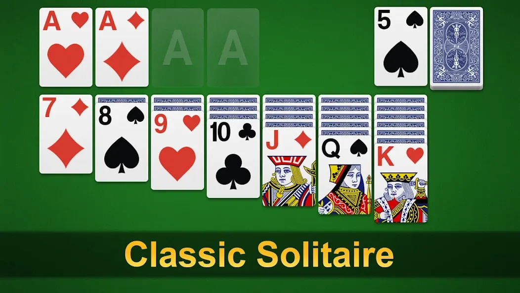 Klondike Solitaire - Patience [MOD: без рекламы и много подсказок] на Андроид — скриншот 1