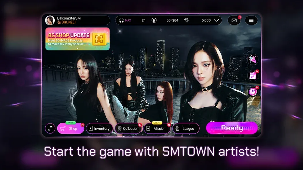 SUPERSTAR SMTOWN [MOD: безлимитные алмазы и открыты все песни] — Скачать бесплатно (APK) — скриншот 2