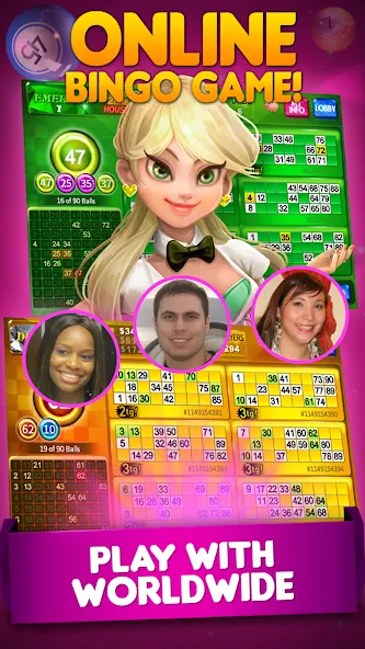 Скачать Bingo 90 Live : Vegas Slots [MOD: безлимитные монеты и бонусы] — скриншот 2