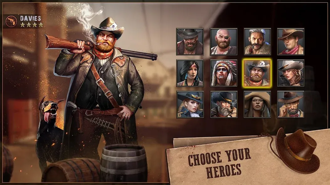 Скачать West Game [MOD: безлимитные ресурсы и быстрая прокачка] — скриншот 2