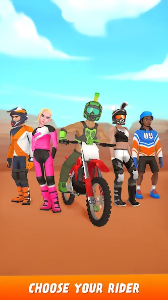 Max Air Motocross [MOD: безлимитные деньги и все мотоциклы] на Андроид — скриншот 5
