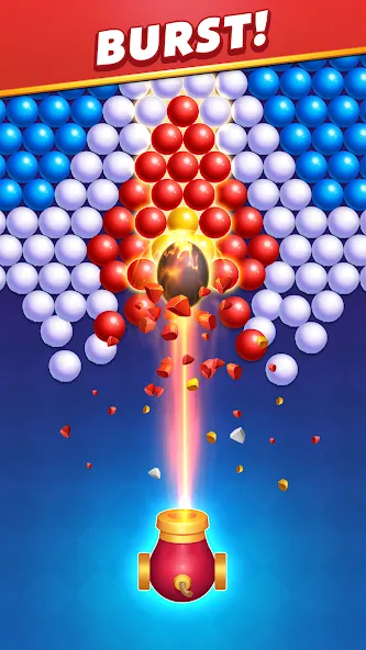 Взломанная Bubble Shooter Royal Pop [MOD: безлимитные монеты и жизни] на Андроид — скриншот 3