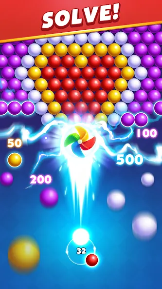 Взломанная Bubble Shooter Royal Pop [MOD: безлимитные монеты и жизни] на Андроид — скриншот 4