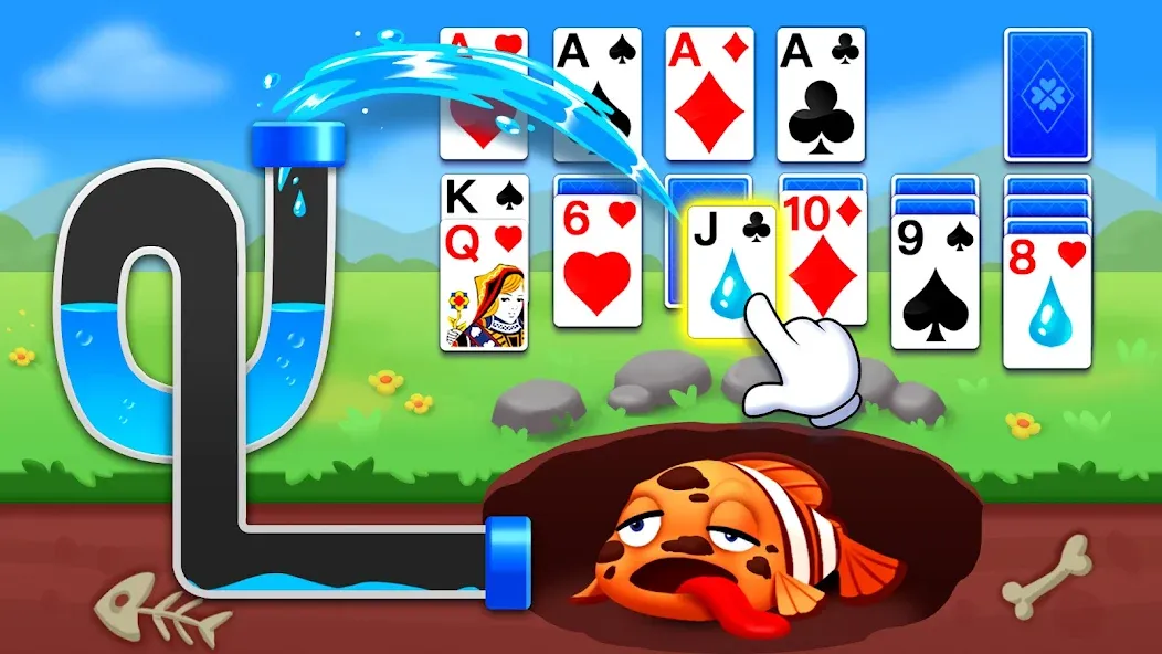 Solitaire Ocean [MOD: безлимитные подсказки и отмены ходов] — Скачать бесплатно (APK) — скриншот 1
