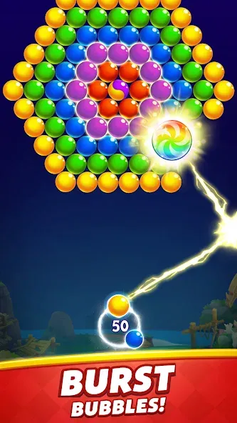 Скачать Bubble Shooter [MOD: безлимитные жизни и бонусы] на телефон — скриншот 2