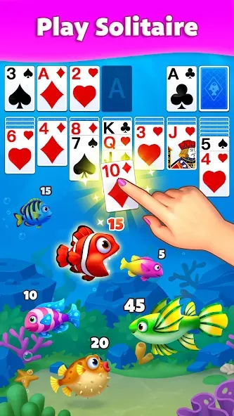 Solitaire Fish [MOD: безлимитные монеты и подсказки] — Скачать бесплатно (APK) — скриншот 1