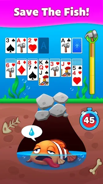 Solitaire Fish [MOD: безлимитные монеты и подсказки] — Скачать бесплатно (APK) — скриншот 2