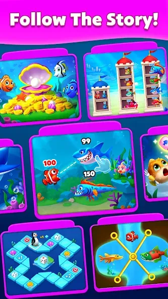 Solitaire Fish [MOD: безлимитные монеты и подсказки] — Скачать бесплатно (APK) — скриншот 4