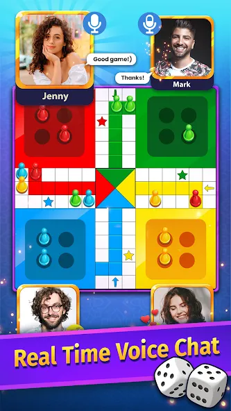 Ludo Game COPLE - Voice Chat [MOD: голосовой чат и безлимитные монеты] на Андроид — скриншот 1