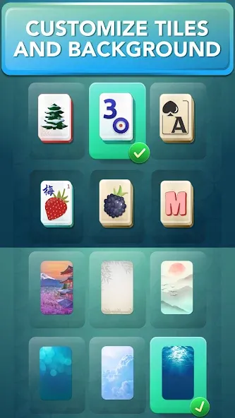 Взломанная Solitaire Mahjong for Seniors [MOD: подсказки и отмены без ограничений] на Андроид — скриншот 3