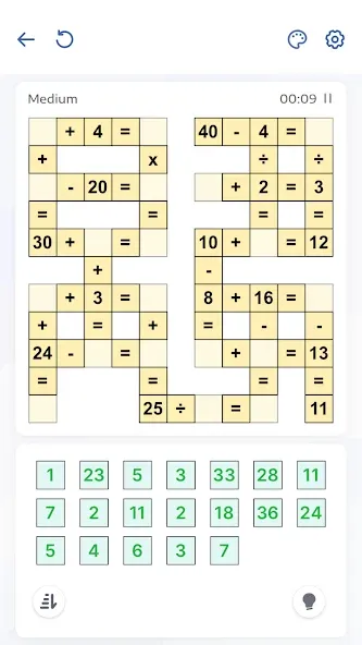 Скачать Crossmath - Math Puzzle Games [MOD: безлимитные подсказки и отмена ходов] на телефон — скриншот 4