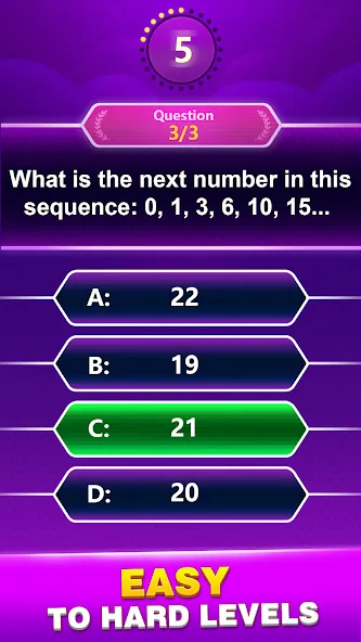 Скачать Math Trivia - Quiz Puzzle Game [MOD: безлимитные подсказки и открыты все уровни] на телефон — скриншот 4