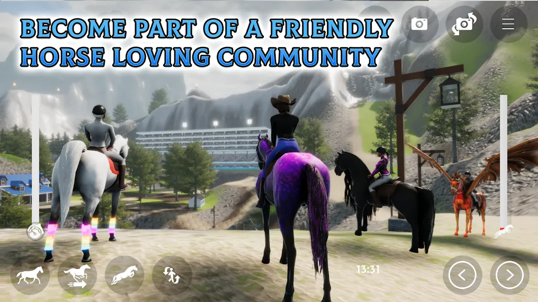 Скачать Horse Academy - Equestrian MMO [MOD: бесконечные деньги и редкие лошади] — скриншот 4