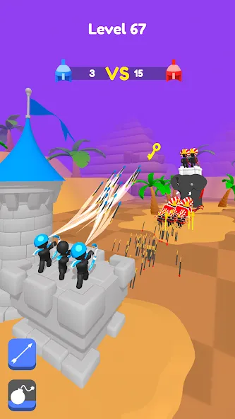 Merge Archers: Bow and Arrow [MOD: безлимитные монеты и усиленный урон] — Скачать бесплатно (APK) — скриншот 2