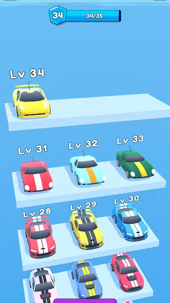 Merge Car Run - Evolution Race [MOD: много денег и все машины] на Андроид — скриншот 2