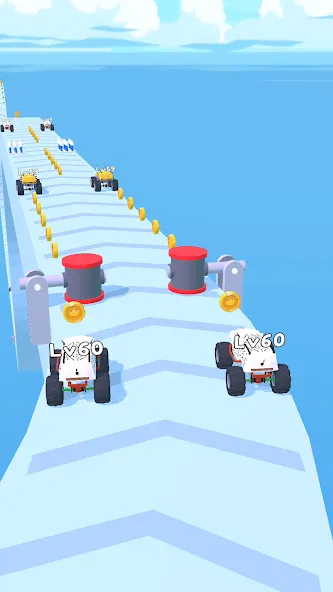 Merge Car Run - Evolution Race [MOD: много денег и все машины] на Андроид — скриншот 5