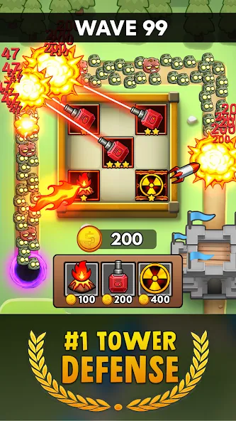 Merge Clash: Tower Defense TD [MOD: безлимитные деньги и улучшения] на Андроид — скриншот 2