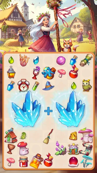 Скачать Mergic: Merge & Magic [MOD: безлимитная энергия и много ресурсов] на телефон — скриншот 1