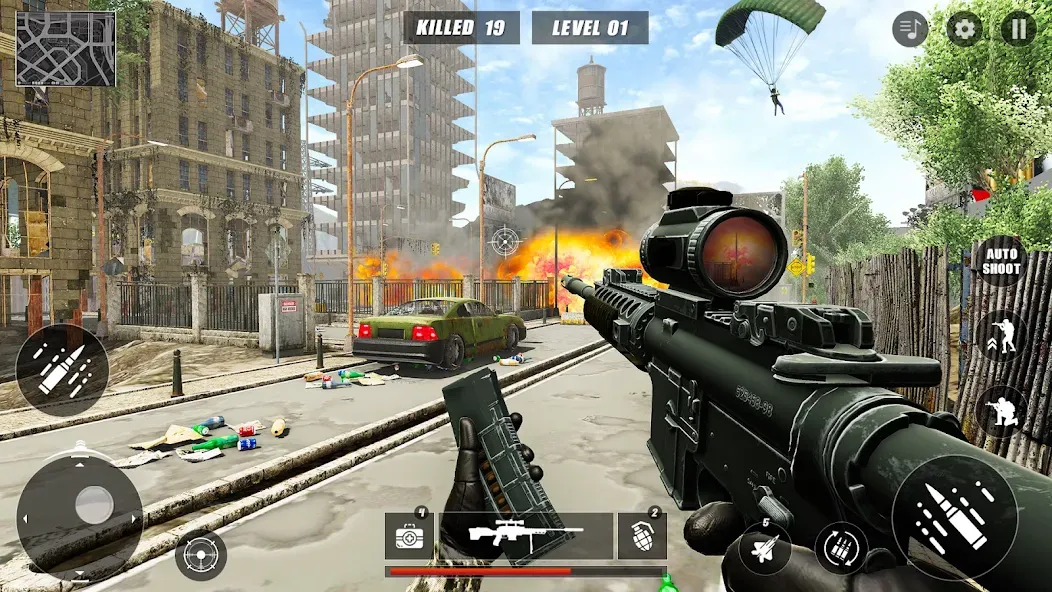 Code of Sniper 3D Gun Shooting [MOD: безлимитные деньги и оружие] на Андроид — скриншот 2