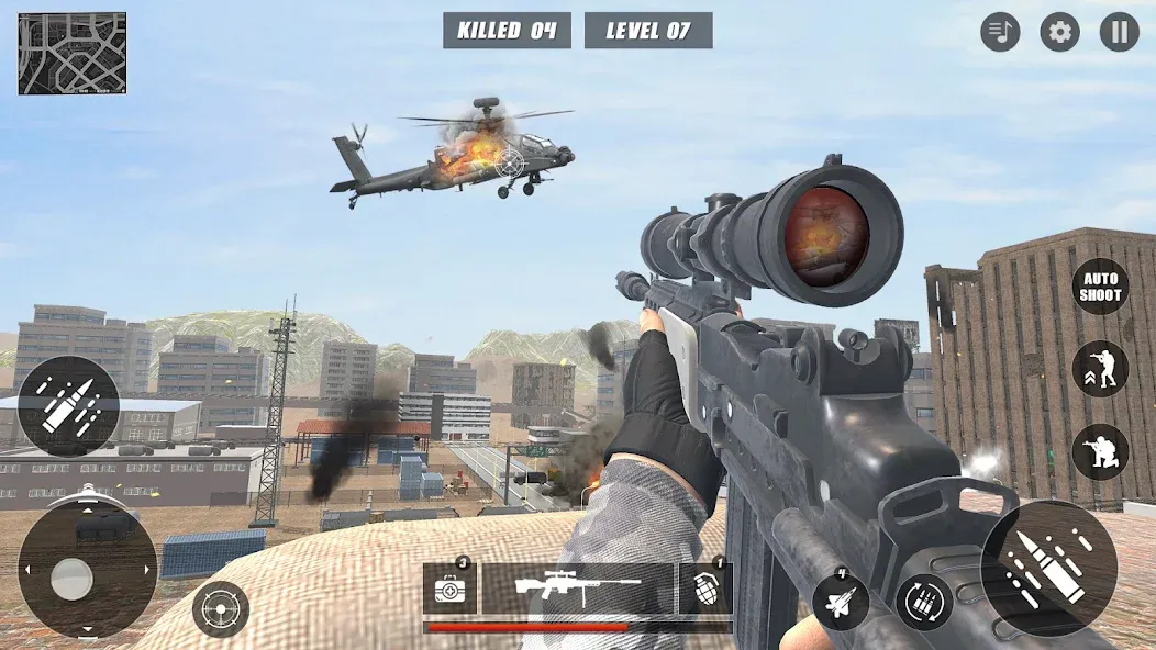 Code of Sniper 3D Gun Shooting [MOD: безлимитные деньги и оружие] на Андроид — скриншот 3