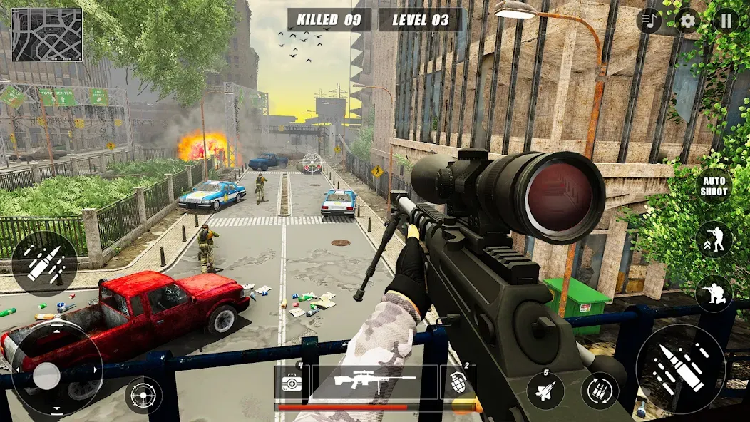 Code of Sniper 3D Gun Shooting [MOD: безлимитные деньги и оружие] на Андроид — скриншот 4