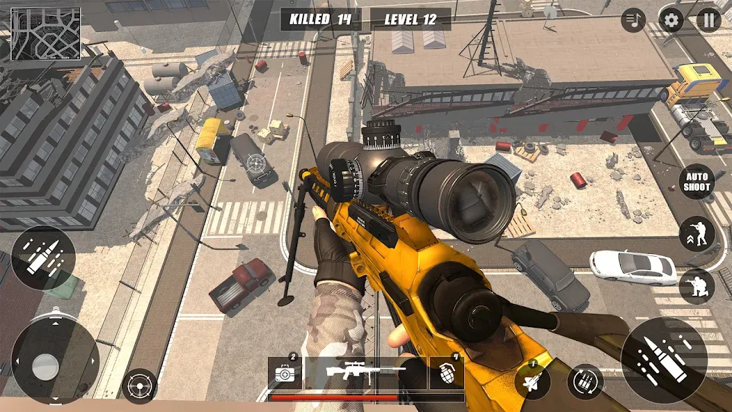 Code of Sniper 3D Gun Shooting [MOD: безлимитные деньги и оружие] на Андроид — скриншот 5