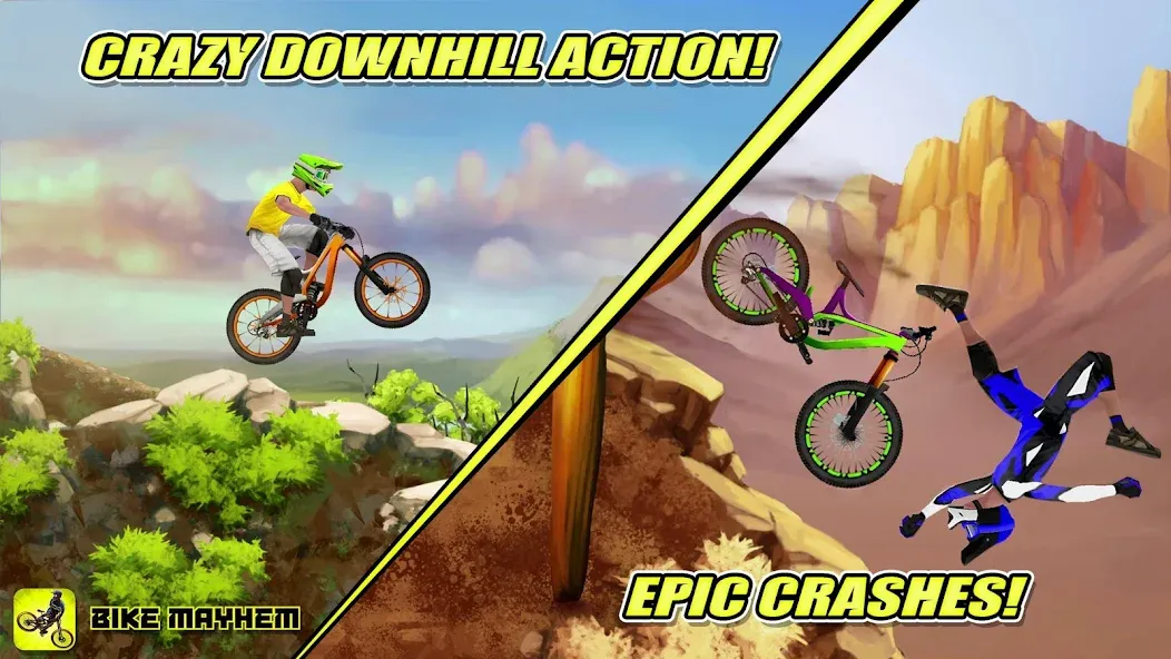 Bike Mayhem Free [MOD: безлимитные деньги и все байки] (Бесплатно / APK) — скриншот 1