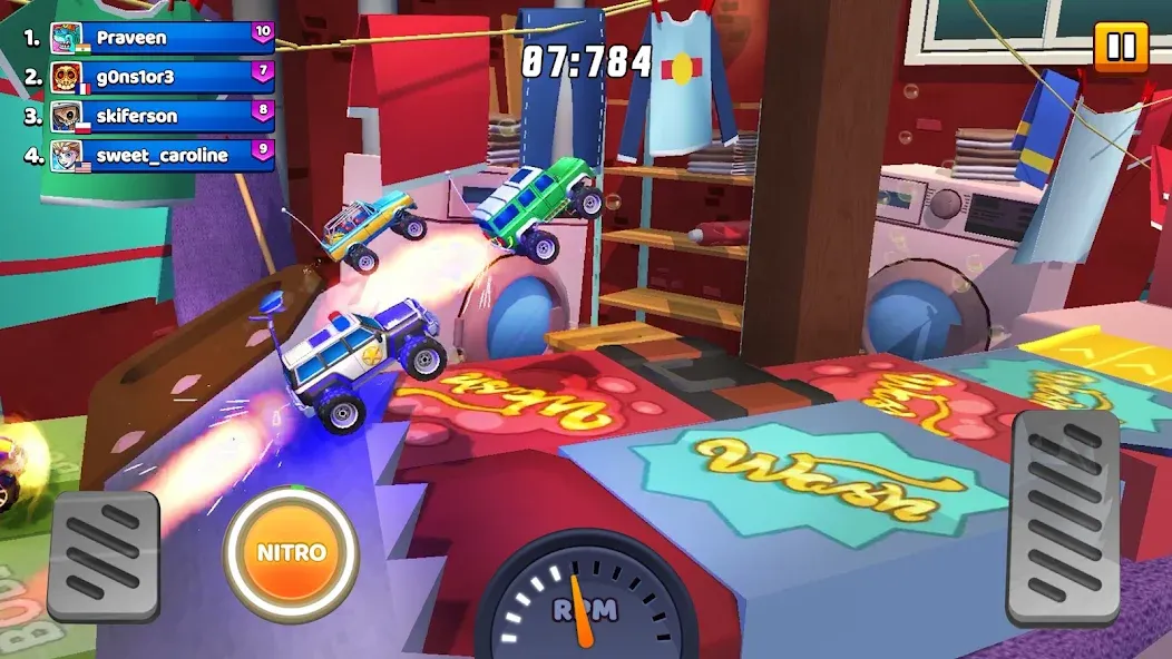 Скачать Nitro Jump - Car Racing [MOD: безлимитные деньги и топливо] — скриншот 4