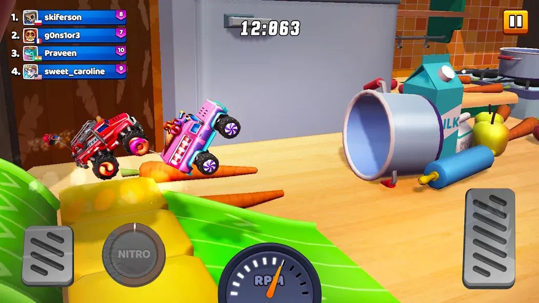 Скачать Nitro Jump - Car Racing [MOD: безлимитные деньги и топливо] — скриншот 5
