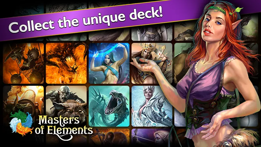 Скачать Masters of Elements－Online CCG [MOD: безлимитные ресурсы и все карты] — скриншот 2