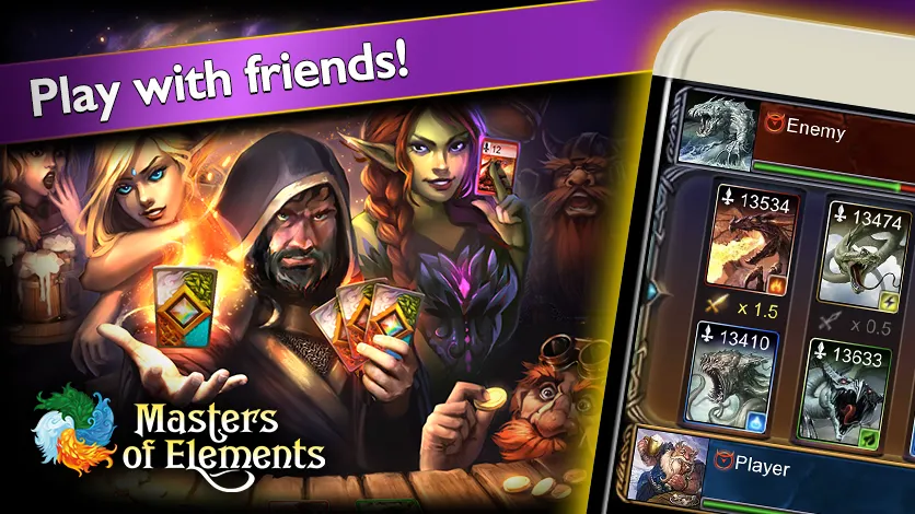 Скачать Masters of Elements－Online CCG [MOD: безлимитные ресурсы и все карты] — скриншот 4
