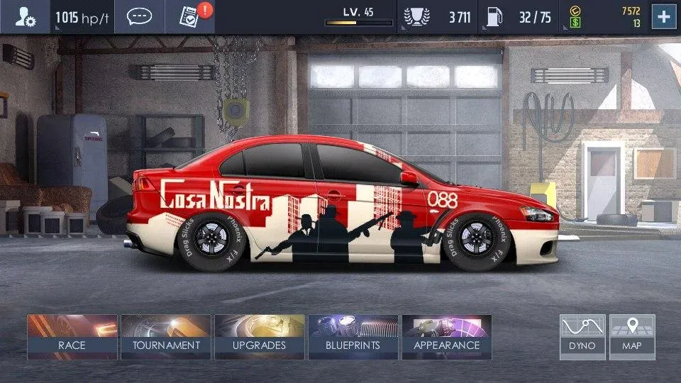 Скачать Drag Racing: Streets [MOD: безлимитные деньги и топливo] — скриншот 1