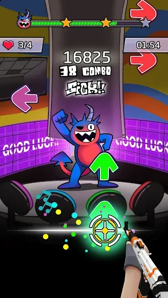 Скачать Beat Shooter Night: Rap Battle [MOD: безлимитные деньги и все песни открыты] на телефон — скриншот 2