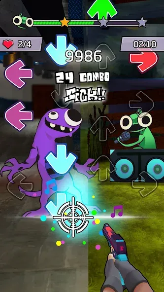 Скачать Beat Shooter Night: Rap Battle [MOD: безлимитные деньги и все песни открыты] на телефон — скриншот 3