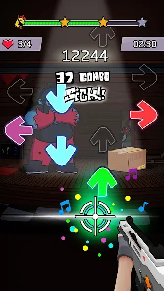 Скачать Beat Shooter Night: Rap Battle [MOD: безлимитные деньги и все песни открыты] на телефон — скриншот 4