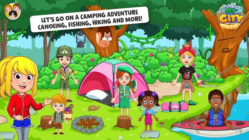 My City : Wildlife Camping [MOD: безлимитные деньги и все локации] последняя версия — скриншот 1