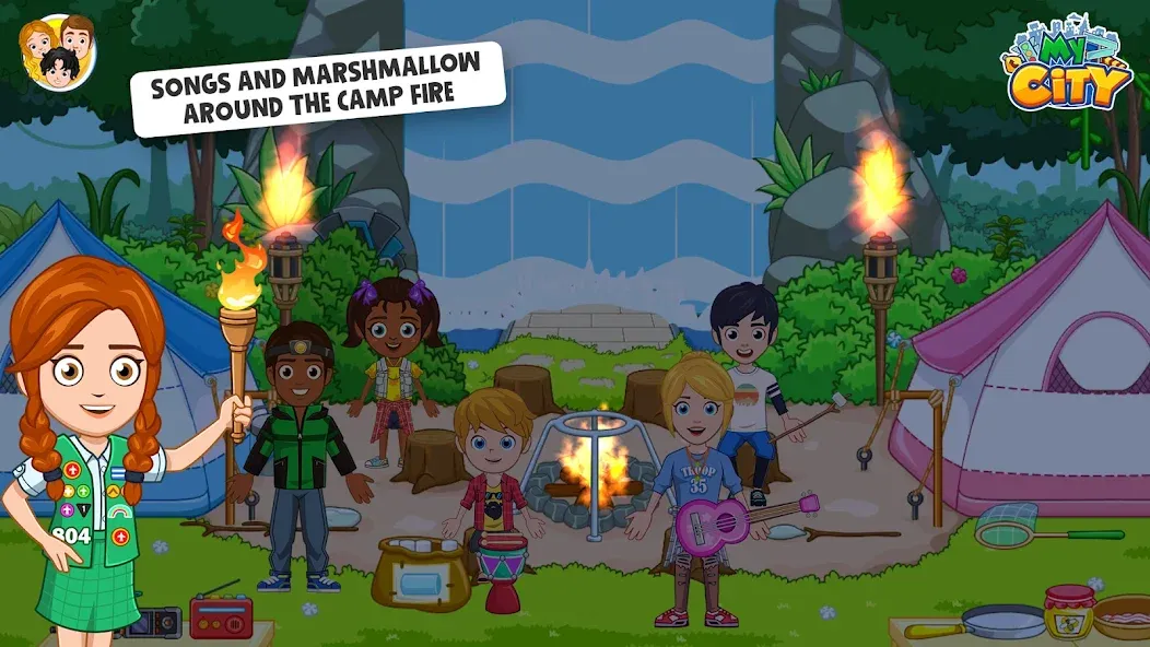 My City : Wildlife Camping [MOD: безлимитные деньги и все локации] последняя версия — скриншот 4
