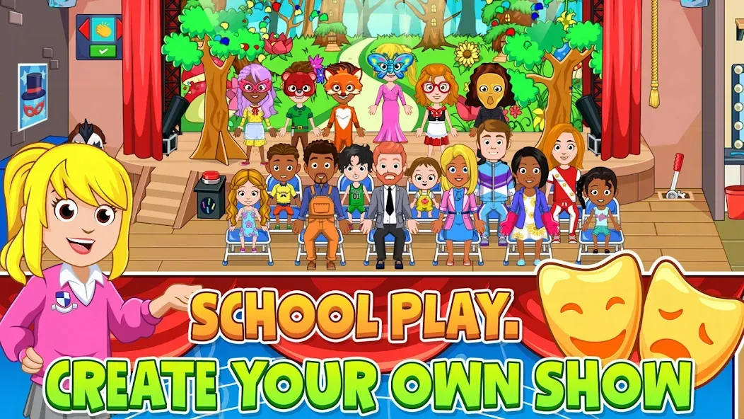 Взломанная My City : High School [MOD: безлимитные деньги и все локации] на Андроид — скриншот 4