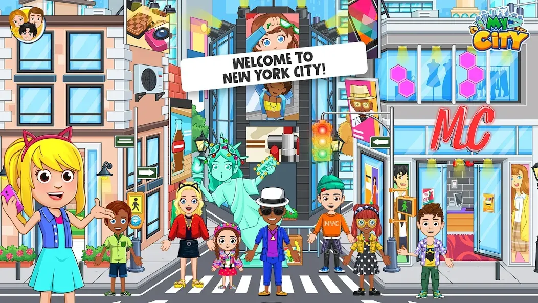 Скачать My City: NewYork Trip [MOD: безлимитные деньги и всё открыто] на телефон — скриншот 1