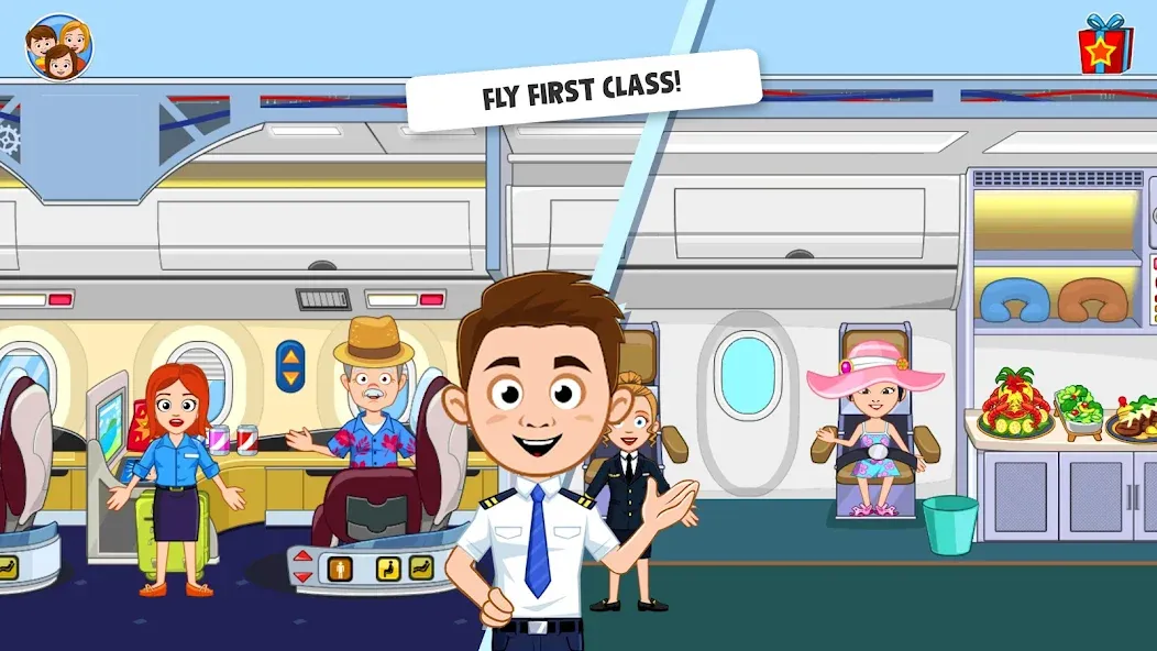 My Town Airport games for kids [MOD: открыты все локации и персонажи] (Бесплатно / APK) — скриншот 2