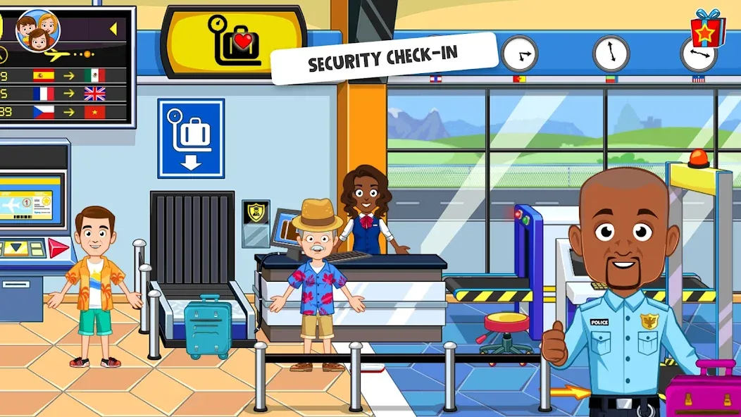 My Town Airport games for kids [MOD: открыты все локации и персонажи] (Бесплатно / APK) — скриншот 3